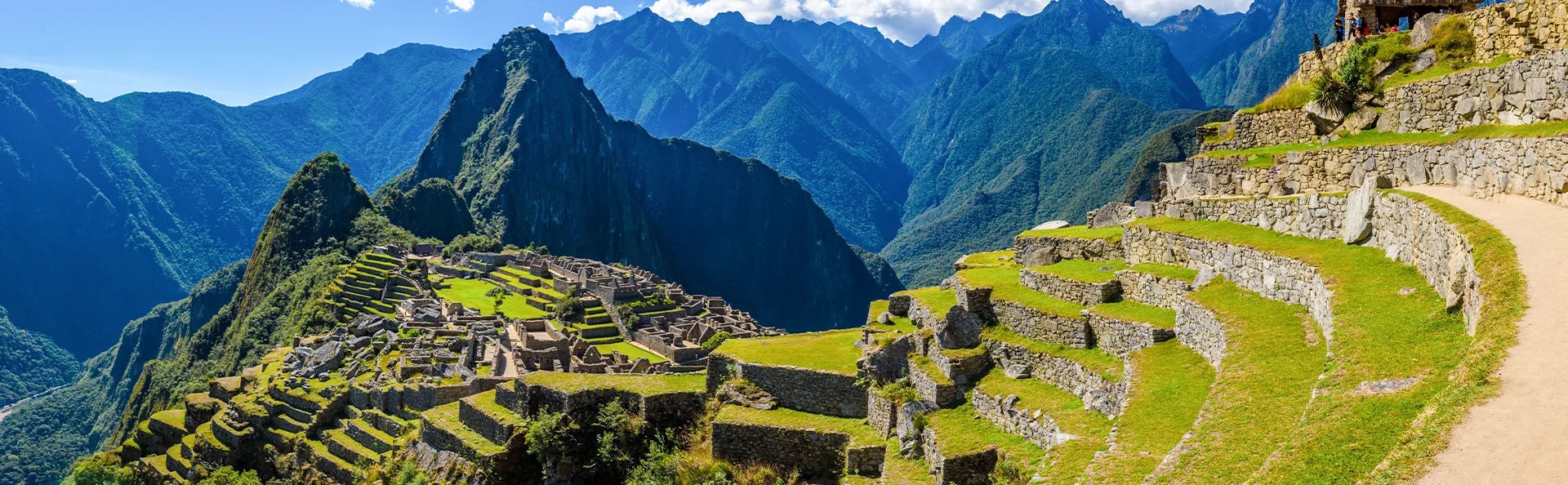 Uitzicht over Machu Picchu in Peru