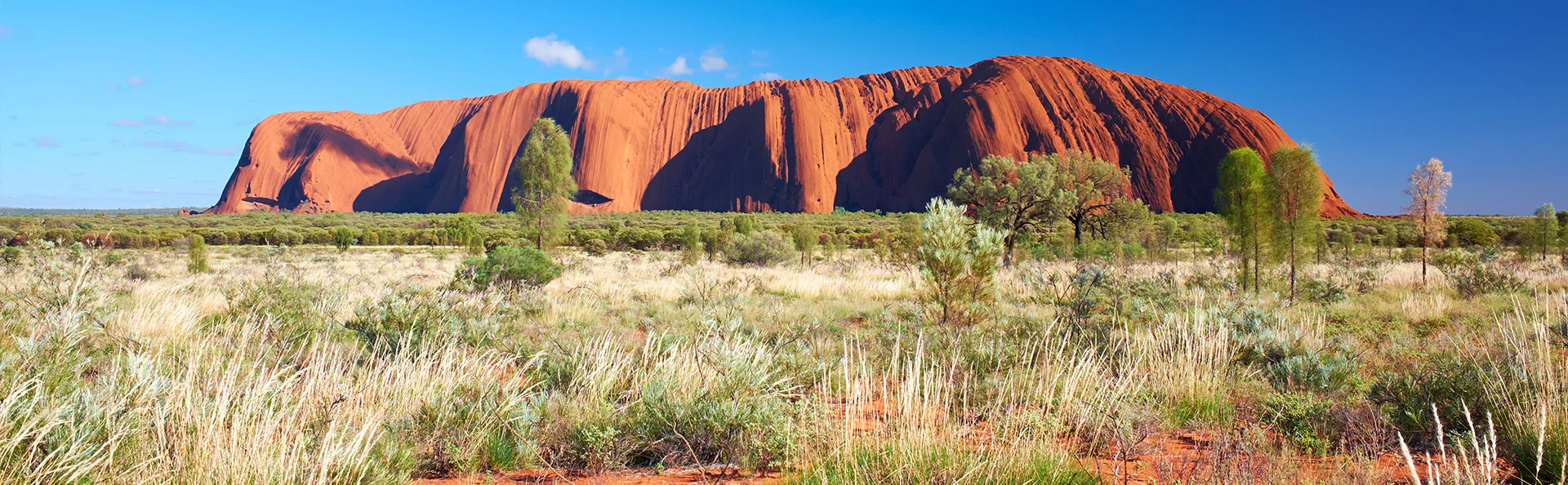 Ayers Rock, ook wel Uluru genoemd, ligt in het Uluru-Kata Tjuta nationaal park in het Northern Territory van Australië.