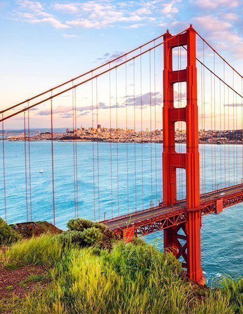 De Golden Gate Bridge in San Francisco